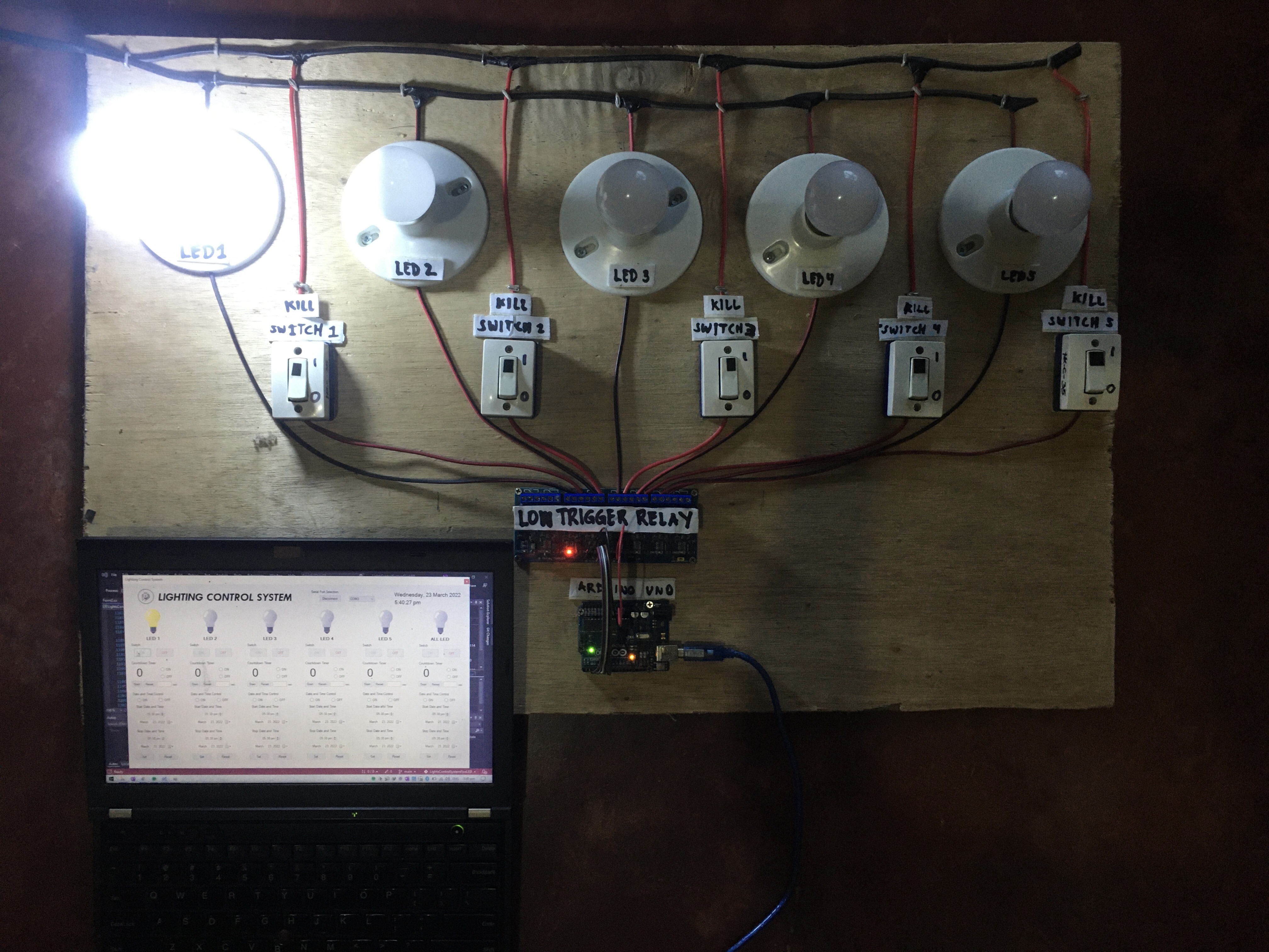 Turning ON the LED 1 bulb