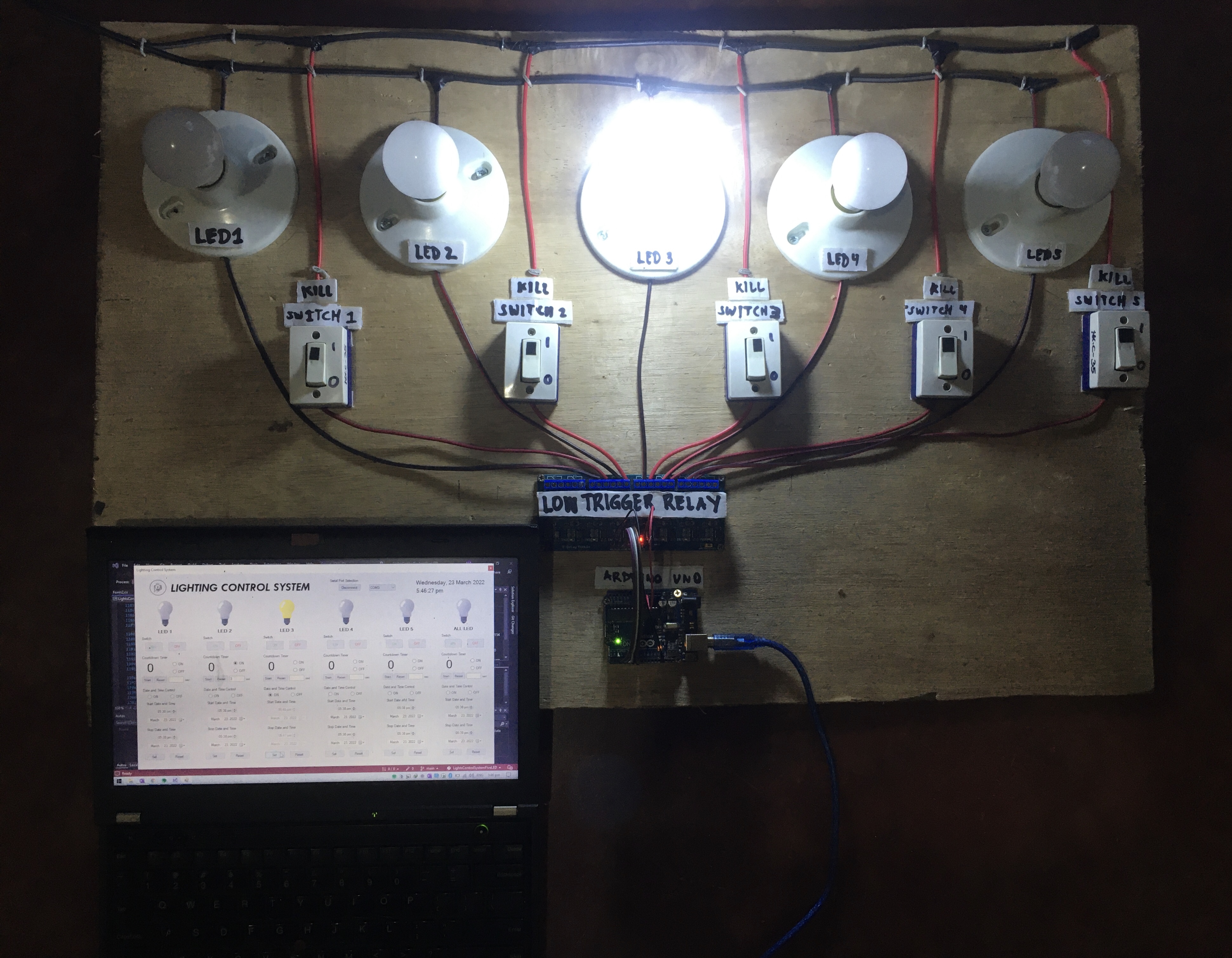 Turning ON the LED 3 bulb